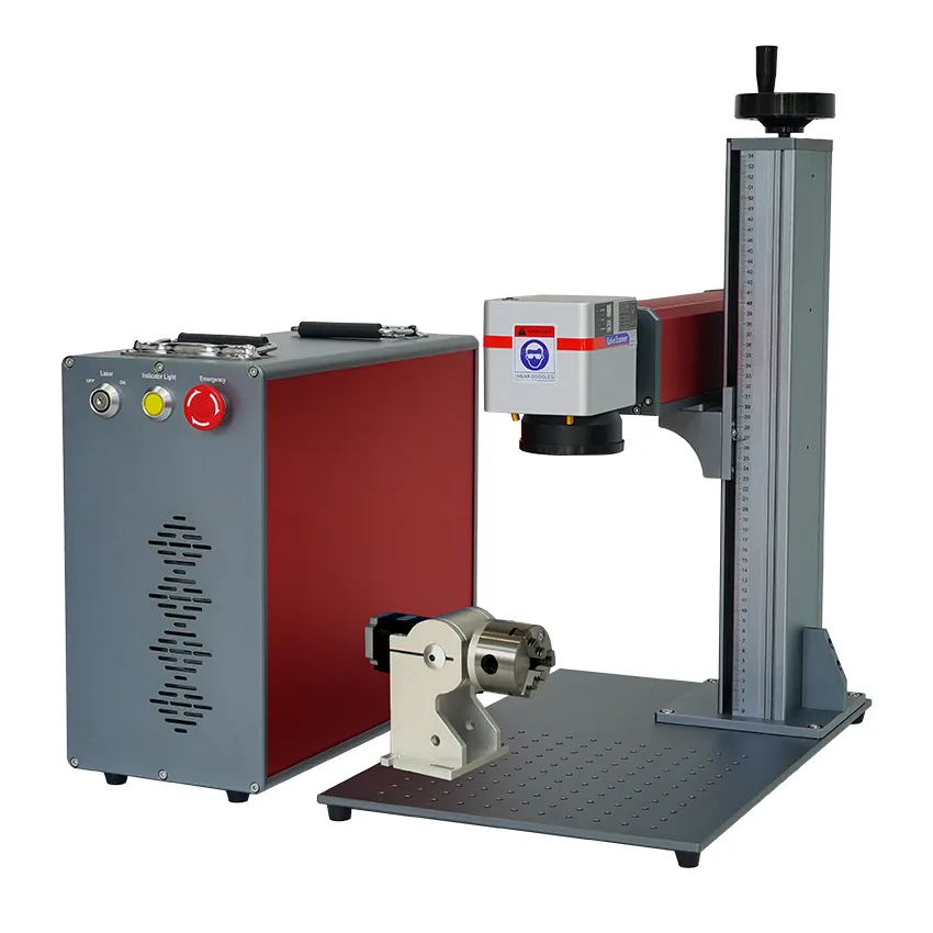RHTEC Split Type Metal Laser Engraving Machine With Rotary Device